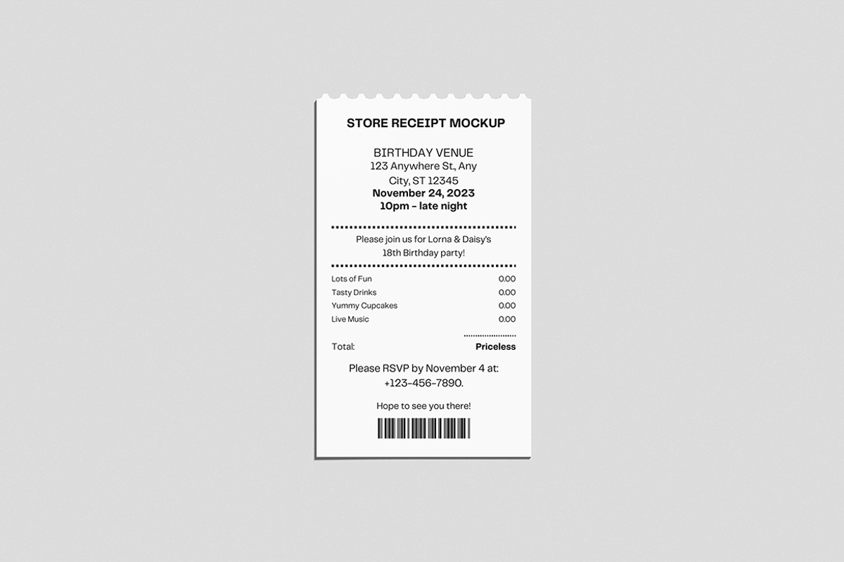 Store Receipt Mockup, a Product Mockup by xavier_studio (Photo 3 of 5)