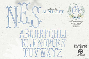 Wedding crest letters, monogram png