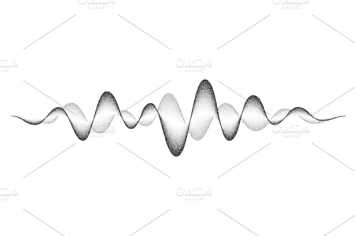 Noise grain sound wave, an Object Illustration by Vector Tradition