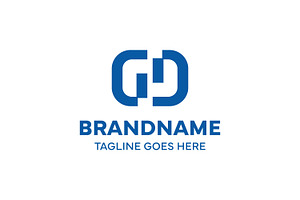 Letters GD DG Financial Chart Logo, a Branding & Logo Template by Pray Art Design Studio