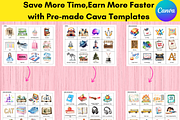 Editable Kids Daily Routine Cards, a Card Template by LA Design (Thumbnail 5 of 10)
