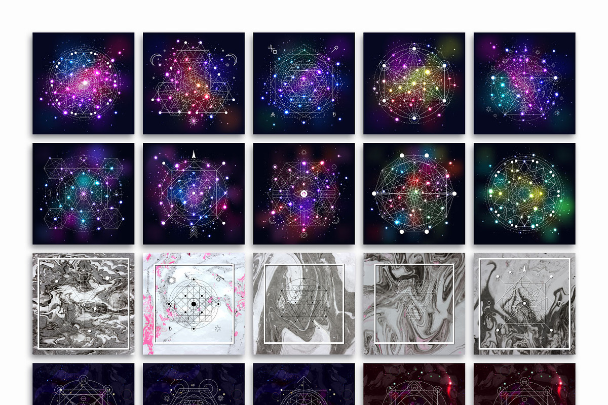 Vector Sacred Geometry Set, a Background Graphic by OlgaRom (Photo 3 of 8)