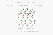 Holly Berry Seamless Pattern, a Pattern Graphic by Pati Charm Studio (Thumbnail 2 of 7)