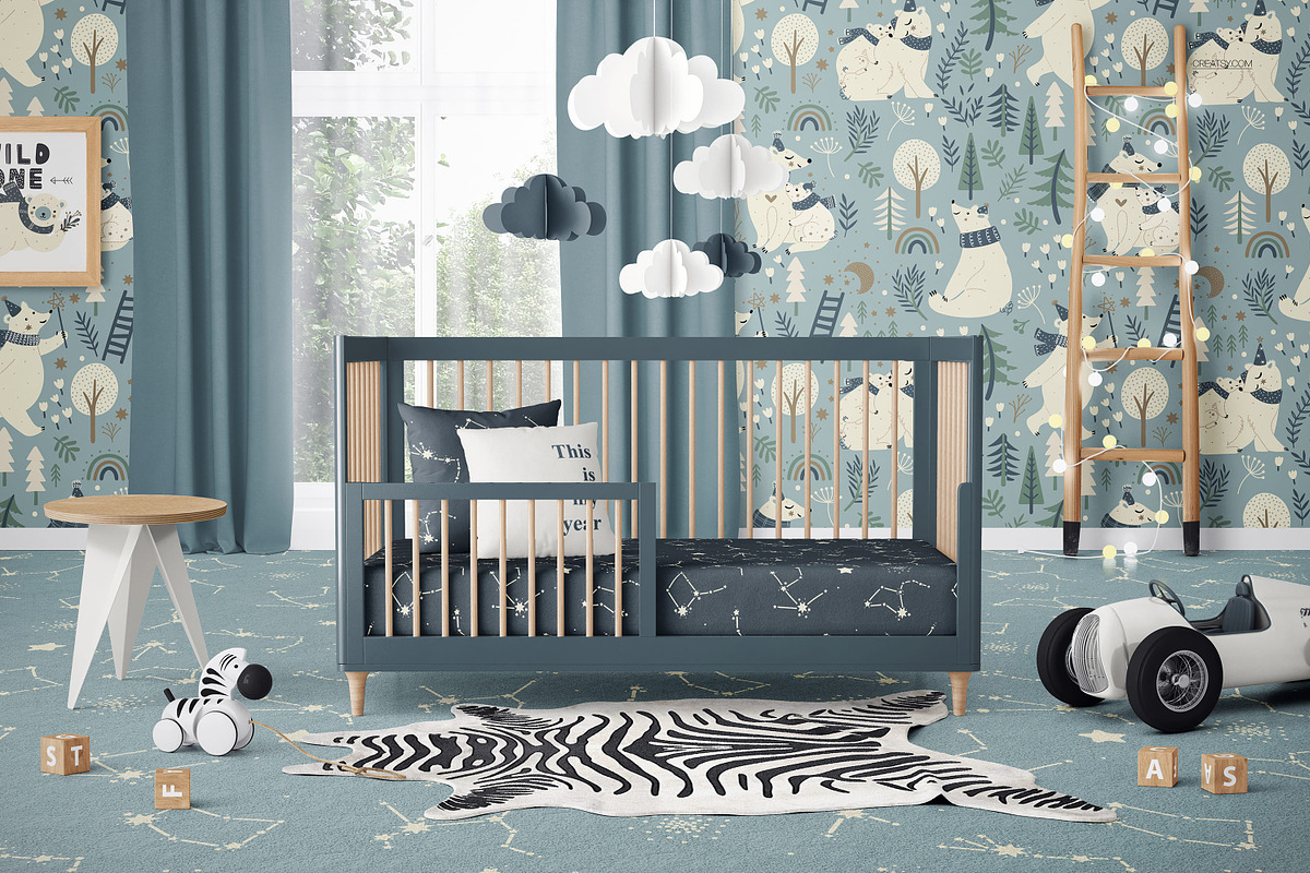 Baby Crib Nursery Mockup Collection, a Household Mockup by creatsy5 (Photo 12 of 22)