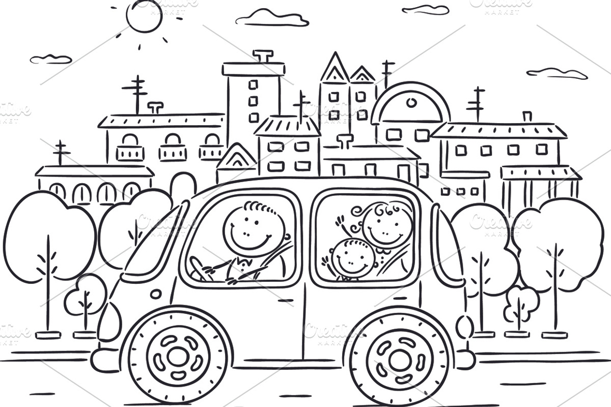 Outline cartoon kids illustration, an Illustration by Bubert Art (Photo 2 of 33)