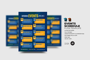 Events Schedule Flyer Template, a Flyer Template by Aam360