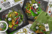 Soccer Cartoon Doodle Big Pack, a Decorative Illustration by BALABOLKA (Thumbnail 7 of 10)