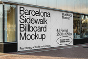 Barcelona Billboard Mockup, an Advertising Mockup by Worldwide Mockup (Thumbnail 1 of 2)