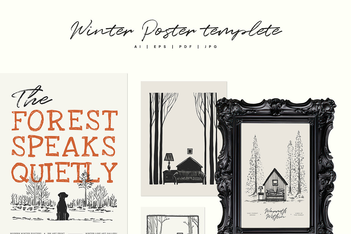 Winter Forest | Poster Builder, an Object Graphic by KetteCreate (Photo 10 of 15)