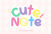 Cute Note Display Font + Bonus, a Handwritten Font by Babymimiart (Thumbnail 1 of 8)