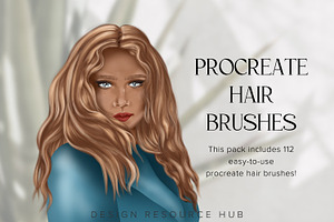 Procreate Hair Brush Set