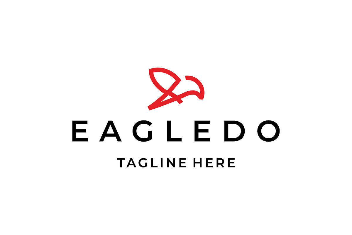 eagle with line logo design, a Branding & Logo Template by cdecde