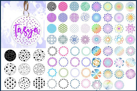 Keychain Round Patterns SVG Bundle