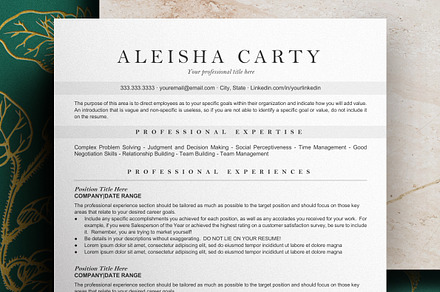 SALE! Premium ATS Friendly Resume/CV, a Print Template by Hired Guardian