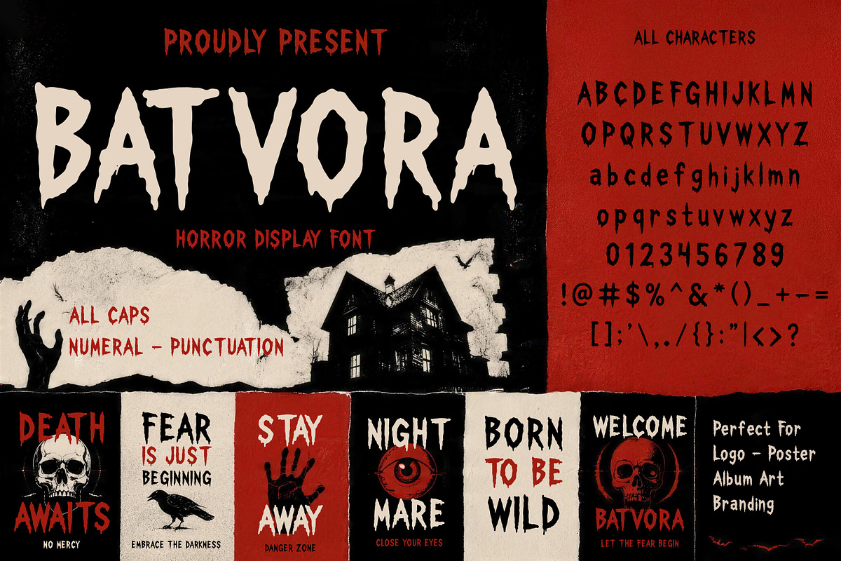 Batvora - Horror Display Font, a Handwritten Font by Pitchlook.Studio (Photo 3 of 4)