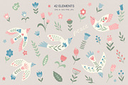 Birds and Flowers. Folk Art, a Decorative Illustration by Irina Ostapenko (Thumbnail 2 of 9)