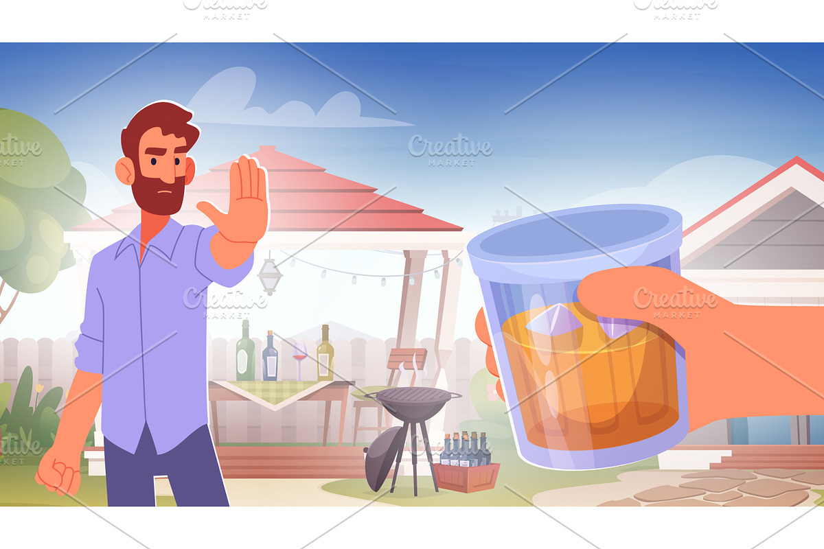 People hand gestures. Background, a Food Illustration by Onyx