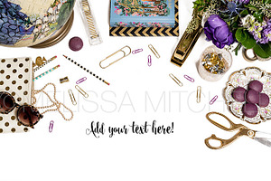 Purple Styled Desktop Mockup #30