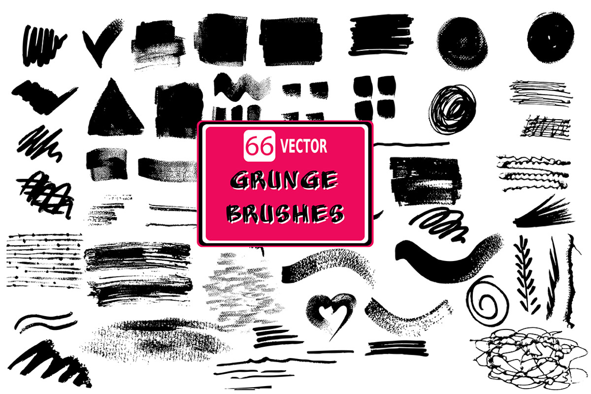66_Grunge_brushes_set_1, a Brush Add-On by redstudio (Photo 1 of 5)