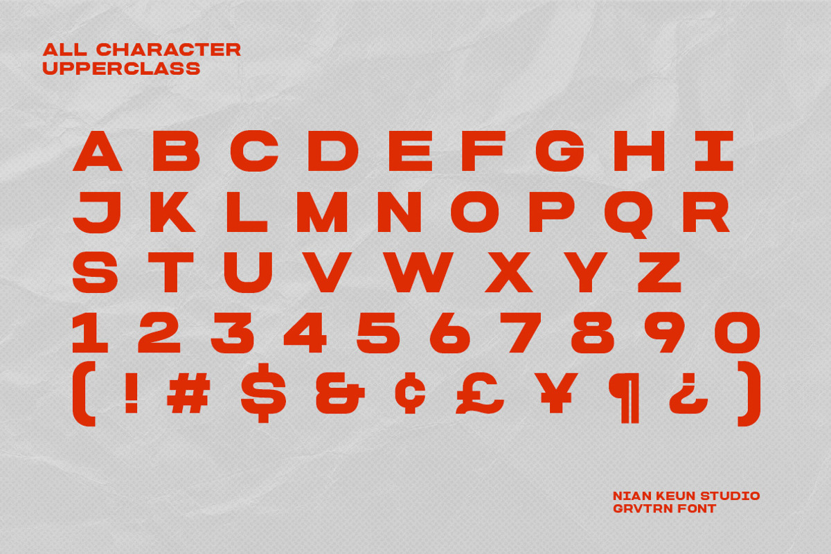 GRVTRN - Expanded Sans Serif, a Sans Serif Font by Nian Keun Studio (Photo 7 of 7)