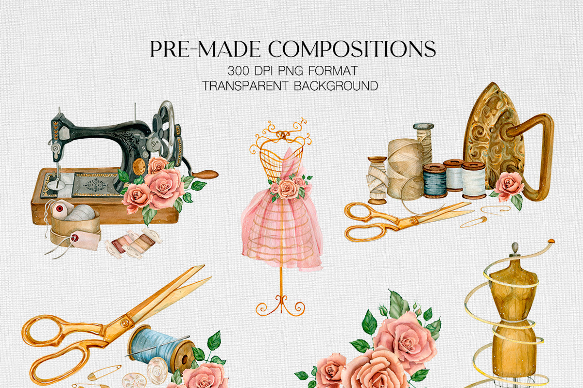 Atelier - sewing kit, a Decorative Illustration by CrystalinaShop (Photo 3 of 4)