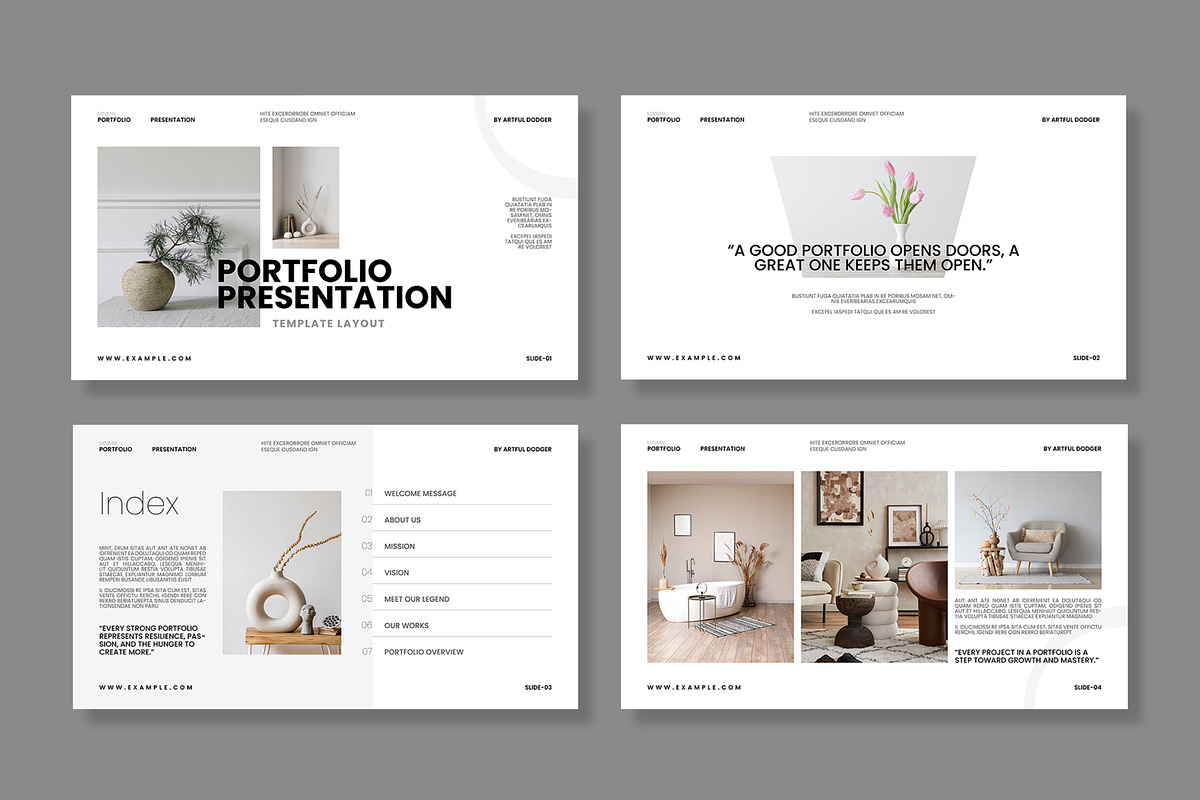 Modern Portfolio Presentation Layout