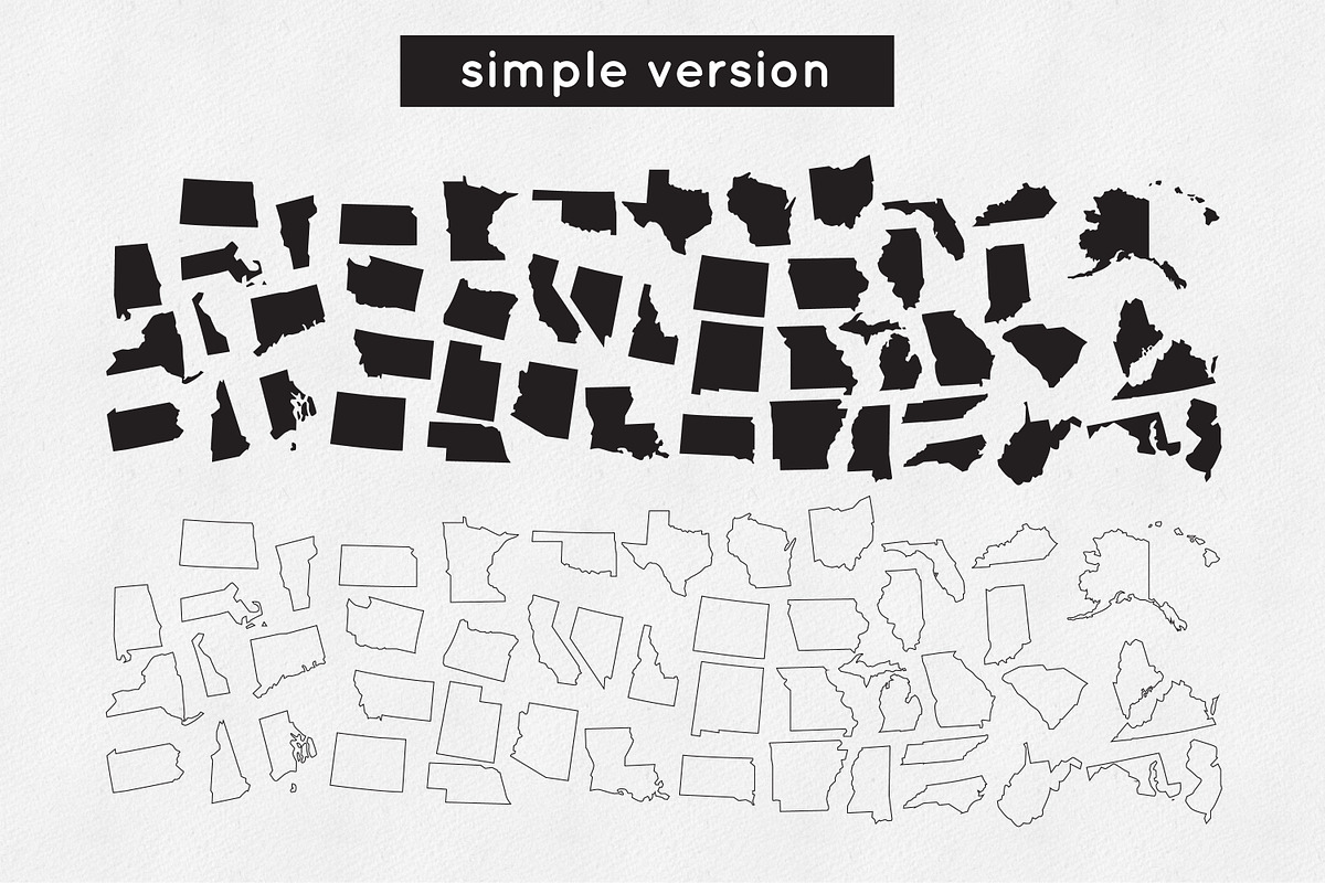 50 States of America svg eps png pdf, an Illustration by Peachycottoncandy (Photo 4 of 4)