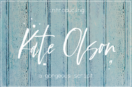 Kate Olson Font, a Script Font by SophieSaxo