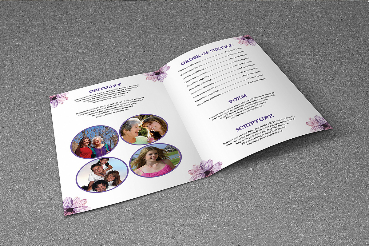 Funeral Program Template-V225, a Brochure Template by Template Shop (Photo 2 of 4)