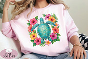 Floral Sea Turtle Summer PNG, an Illustration by Daily.Designs (Thumbnail 5 of 5)