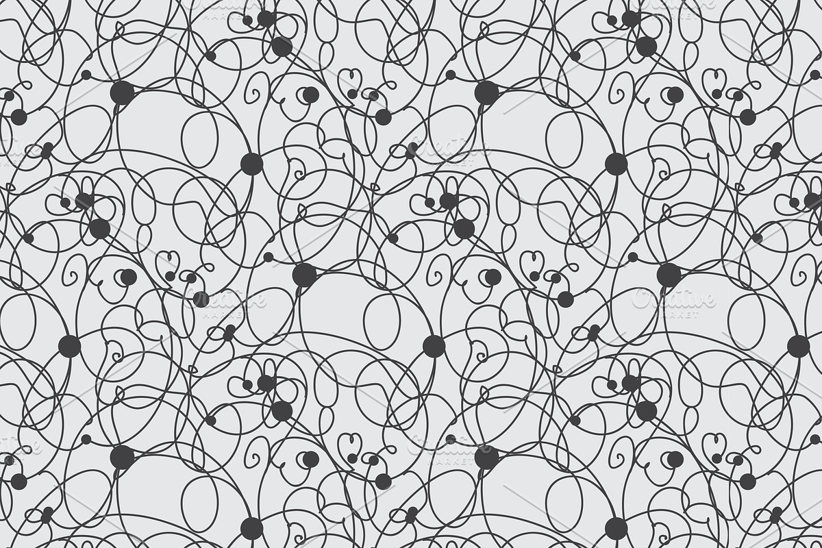 Monochrome seamless patterns set, a Pattern Graphic by mcherevan (Photo 3 of 5)