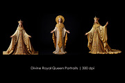 Divine Royal Queen Portraits, a Decorative Illustration by StockVerse Creative (Thumbnail 1 of 4)