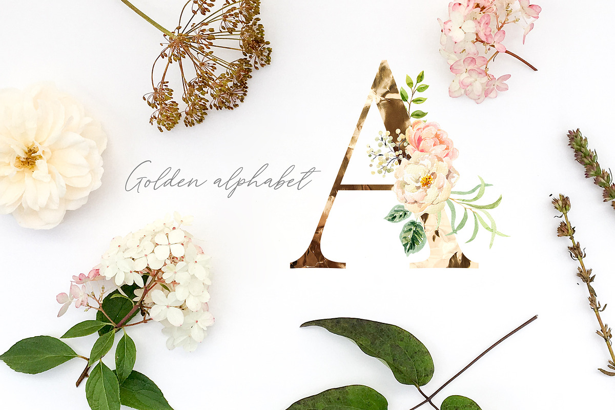 Julia Watercolor Floral Collection, an Illustration by OJardin (Photo 3 of 7)