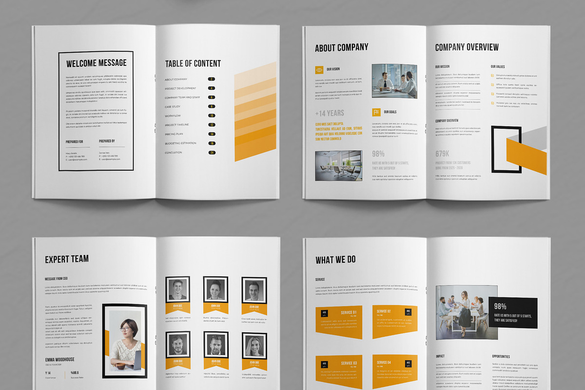 Company Profile Layout, a Brochure Template by ContestDesign (Photo 3 of 4)