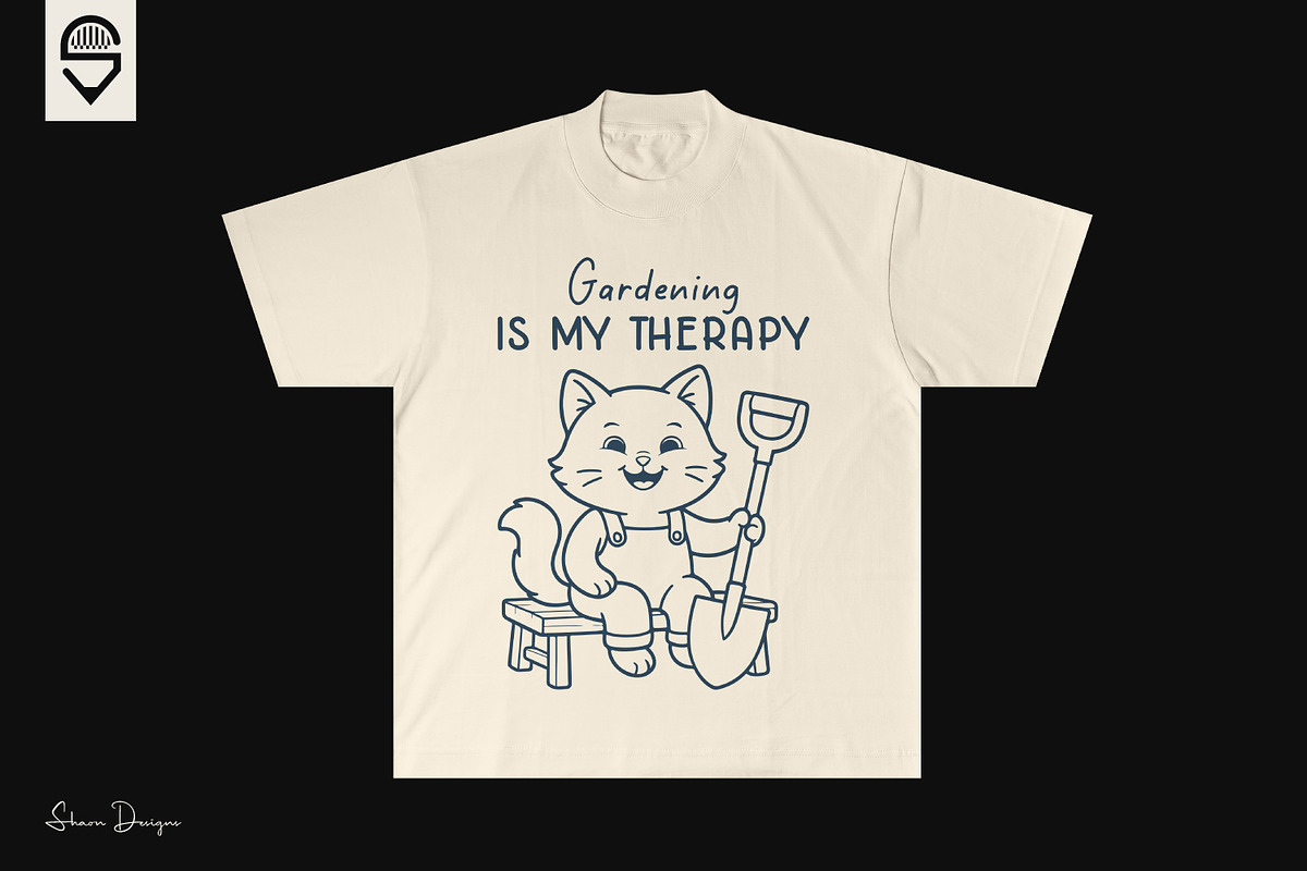 Cute cat gardener with a shovel, a Graphic by shaondesigns (Photo 4 of 4)
