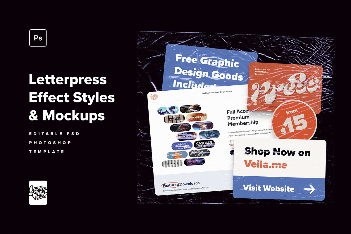 Letterpress Effect Mockup & Styles, a Layer Style Add-On by Creative Veila (Photo 9 of 9)