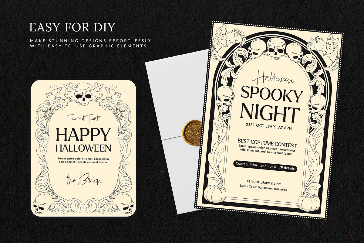 Halloween Frames & Borders, a Background Graphic by DesignerCandies (Photo 5 of 6)