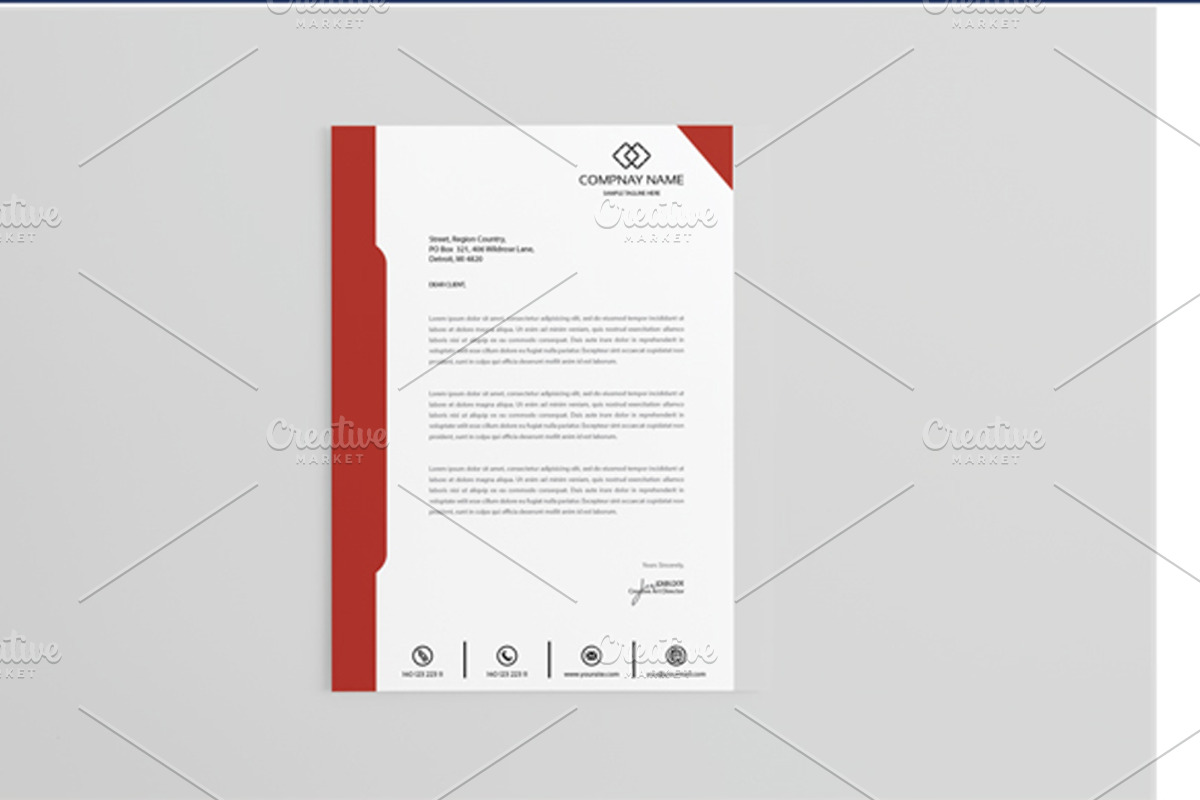 Best Letter Head Template, a Stationery Template by Zia Grfx (Photo 2 of 5)
