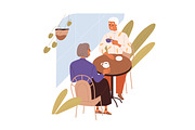 Couples on good and bad dates set, a Person Illustration by Good Studio (Thumbnail 3 of 9)