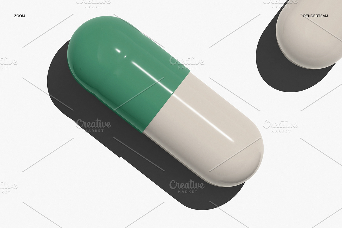 Pills and Bottle Mockup Set, a Packaging Mockup by Renderteam (Photo 6 of 14)
