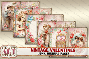 Vintage Valentines Junk Journal Kit