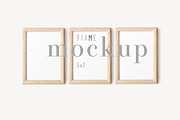 Frame Mockup Wooden Light 5x7 Downlo, a Print Template by BirdieFrames (Thumbnail 1 of 4)