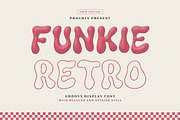 Funkie Retro - Groovy Display Font, a Handwritten Font by Timurtype (Thumbnail 1 of 7)