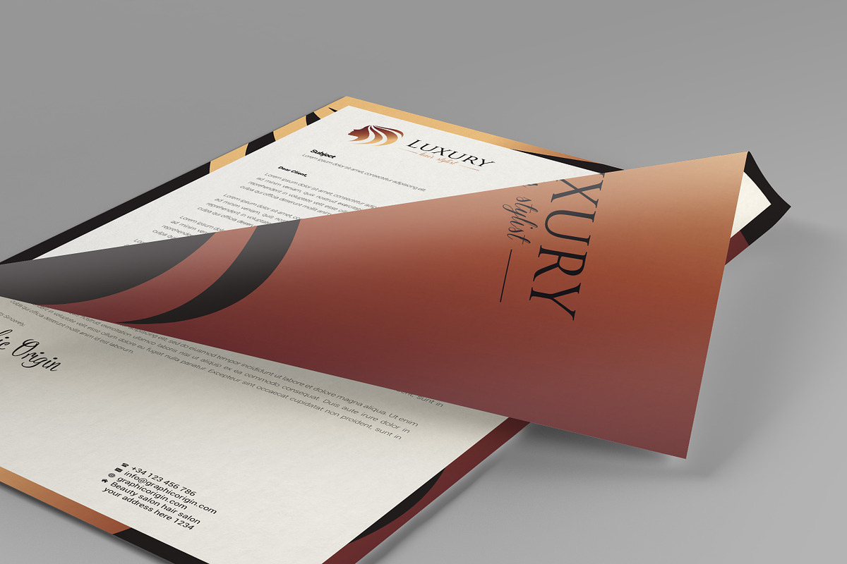 LUXURY Branding Identity, a Stationery Template by Graphic Origin (Photo 4 of 17)