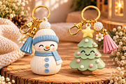 Snowman Christmas Tree Keychain STL, an Object 3D Model by Layerology (Thumbnail 2 of 3)