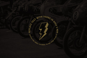 Light Sign Motorcycles Mockup