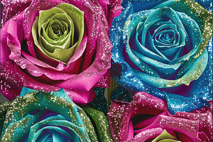 Glittery Roses Blossom