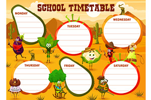 Timetable Schedule With Cowboys