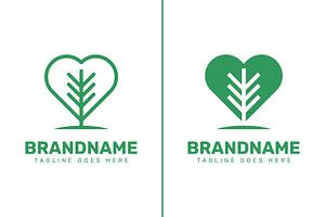 Tree Love Modern Simple Logo Set, a Branding & Logo Template by Pray Art Design Studio