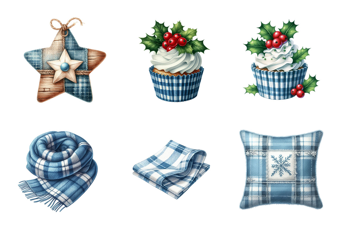 Christmas Blue Plaid, an Illustration by Design Market (Photo 2 of 5)